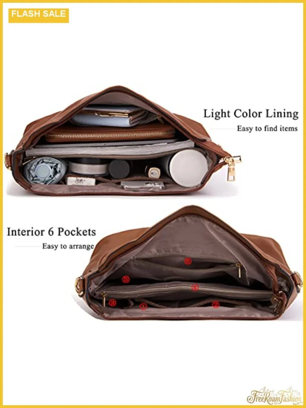 Hobo Crossbody Purse & Wallet Set Women Faux Leather Shoulder Handbag RFID